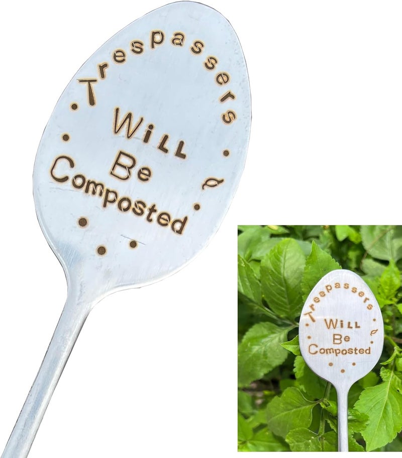 PLWalker Garden Plant Marker Friendship Gift for Women Gardeners, Plant Stake Label Sign Tag Gardening Gifts for Woman Plant Lovers, Metal Garden Decoration (Will Be Composted) - Image 1